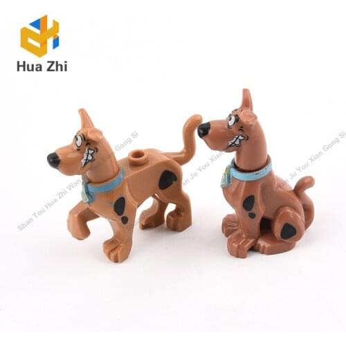 2PCS 20691+21042 Great Dane Scooby-Walking with Right Front Leg Raised PrintBuilding Blocks Parts MOC DIY Education Build Toys