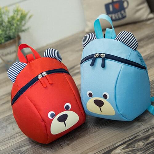 2019 New Lovely Cartoon Baby Kids Safety Anti-lost Harness Strap Bag Zipper Backpack With Reins