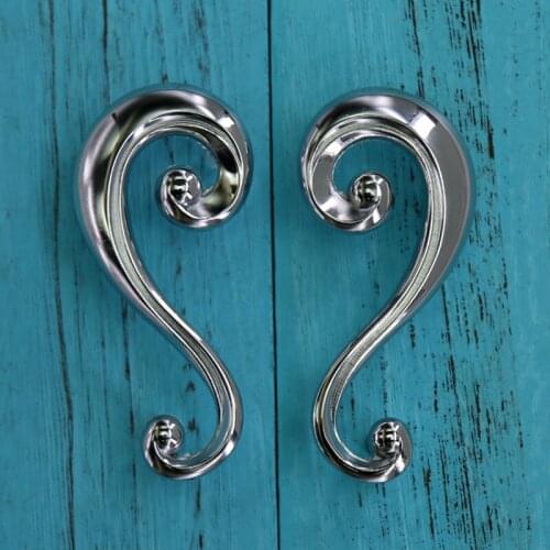 4PCS CC 60mm Silver Chrome Drawer Pulls Handles / Modern Kitchen Cabinet Door Knobs Handle Cupboard Furniture Handle