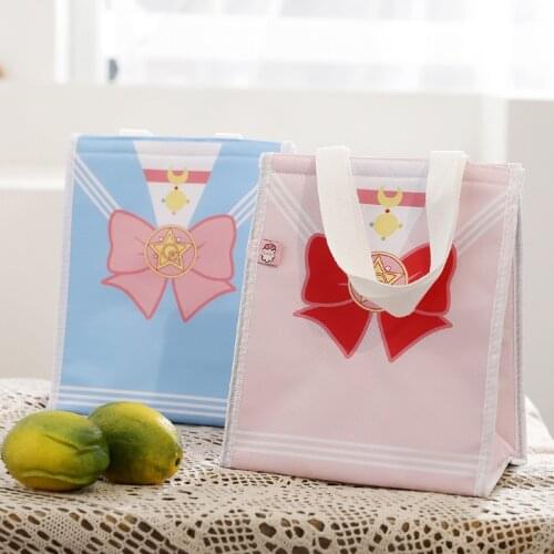 Anime SAILOR CRYSTAL BAG Lunch Box bag Luna