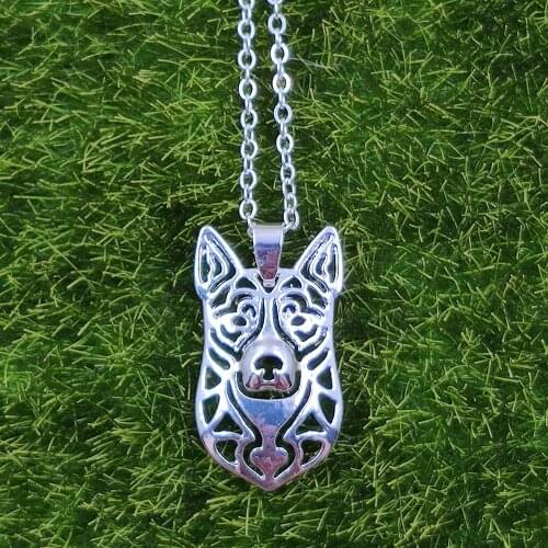 Australian Cattle Dog Animal Pendant Necklace Gold Silver Plated Jewelry For Women Male Female Girls Ladies Punk Cute N197