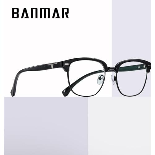BANMAR Square Glasses Frame Men Women Designer TR90 Anti Blue Light Glasses Eyeglasses Prescription Myopia oculo de grau