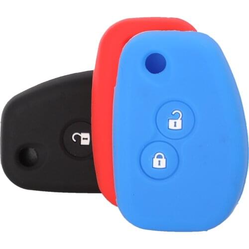Kutery Silicone Rubber Car Key Case For Renault Captur Kangoo Scenic Megane Modus Twingo Key Shell Case Cover Protecor 2Buttons