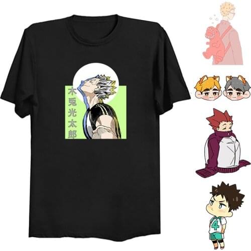 Haikyuu Kuroo Anime T Shirt Men Fly High Graphic Tees Summer Tops Karasuno Team Volleyball Japanees Harajuku Men Clothing