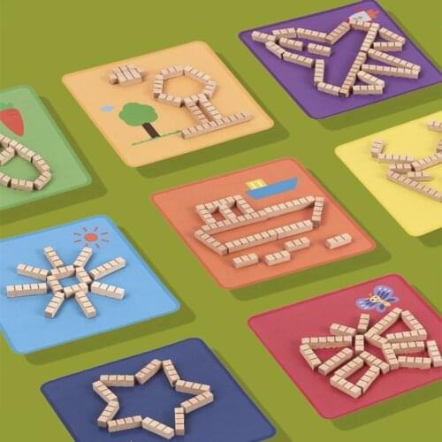 Creative puzzle toy Montessori card shape matching puzzle logic thinking training board game children assembling educational toy
