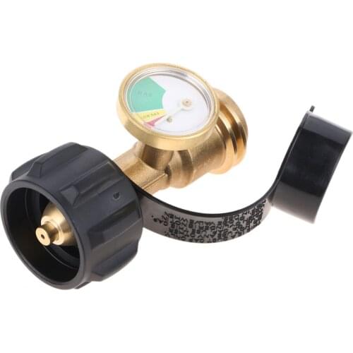 Solid Brass&ABS Propane Tank Gauge Level Indicator Leak Detector Gas Pressure Meter Universal for RV Camper Cylinder BBQ Grill