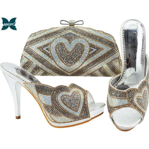 Italy Shoe And Bag!! African shoe and bag set high heel italian design shoe with matching bag best selling ladies matching shoe