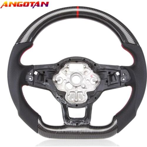 Steering Wheel For GTI Customized Perforated leathe Carbon Fiber Race Digital Display Wheel