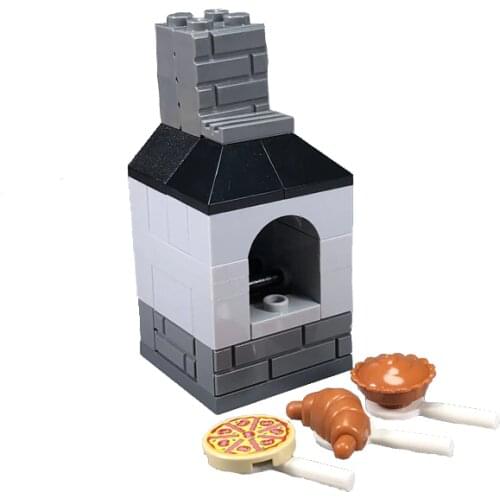 Creator City Cookies Accessories MOC Splicing Model Building Blocks Educational Toys Bread Childs Gift Assembly Oven Cities Toy