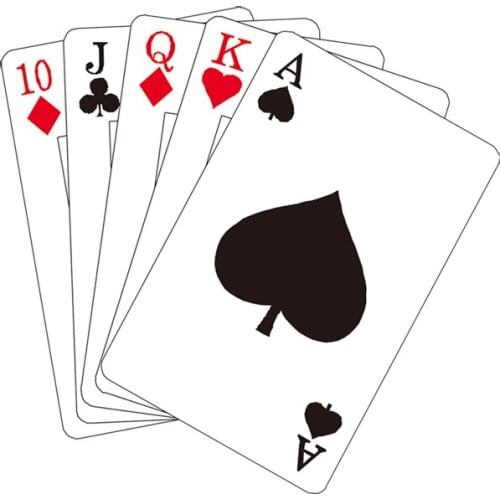 Cartoon Flush Playing Card Decal PVC Motorcycle Car Sticker Personalized Car Decal Color PVC Waterproof Decal, 15cm * 16cm