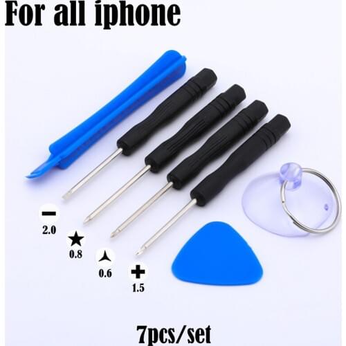 500sets DIY Repair Tool Screwdriver tools kit for iphone 4/5/6/7/7p/x/xr/11 5-star point 0.8mm ph000 0.6mm Y