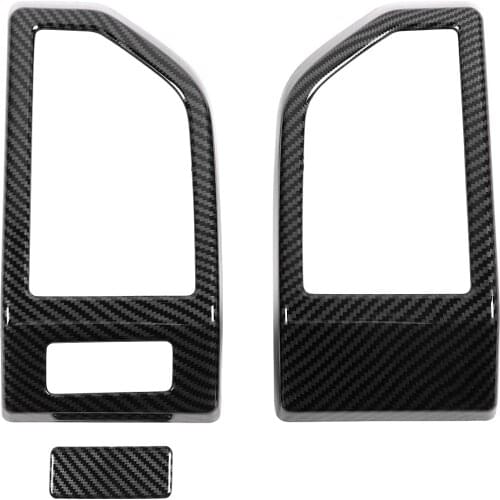 Carbon Fiber Grain Dashboard Side Outlet Vent Covers Trim for Ford F150 2015 2016 2017 2018 2019 2020