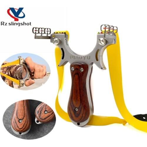 New Upgraded Stainless Steel Slingshot Widened Catapult Head /Extended Handle Professional Outdoor Hunting Shooting Tool Set