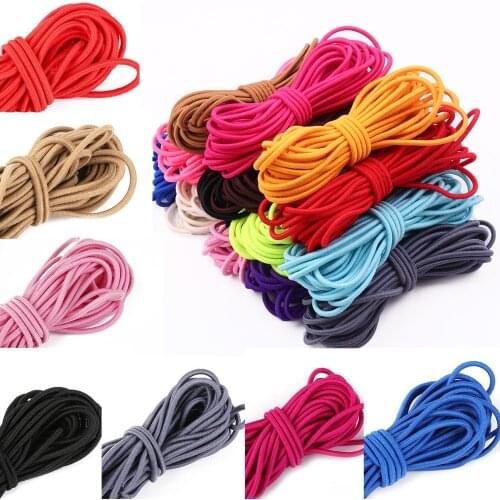 New Diameter 2mm 15 Colors High-Quality Round Elastic Band Round Elastic Rope Rubber Band Elastic Line DIY Sewing Accessories