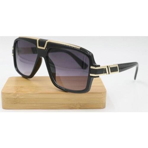 New Famous Brand Designer Luxury Retro CA Square Sunglasses Men Clear BLACK Lens Women Sunglasses Oversize CZ Model 883