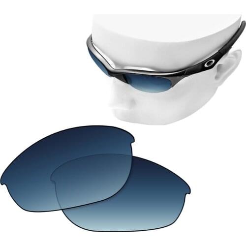 OOWLIT Polarized Replacement Lenses of Blue Gradient for-Oakley Half Jacket Sunglasses