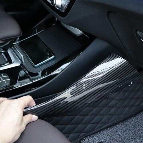 2PCS ABS Carbon Fiber Gearbox Panel side Trim Cover Car Accessories For BMW X3 G01 IX3 G08 M Sport