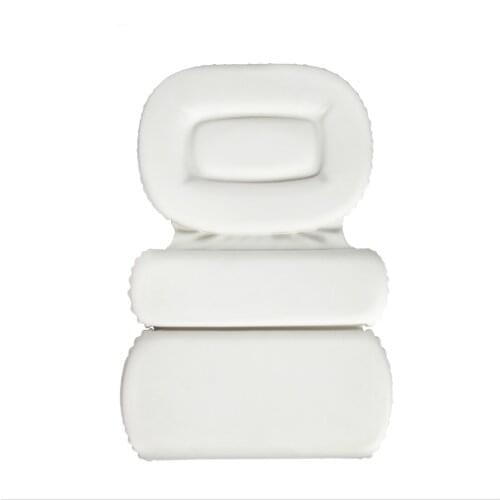 PU Tri-fold Sponge Bath Pillow Bathtub Pillow Bathroom Bath Head Pillow Sucker Bath Head Pillow Bathtub Pillow