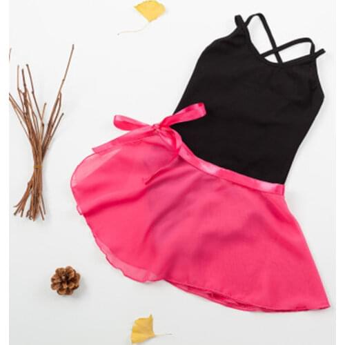 Professional Ballet Tutu Skirt Gymnastic Leotards for Girls Toddler Sleevelss with Chiffon Kids Dance Wear