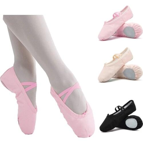 Professional Canvas Ballet Shoes Canvas Dance Shoes Canvas Ballet Dance Shoes Slippers Girls Pointe Gymnastics Shoes Women