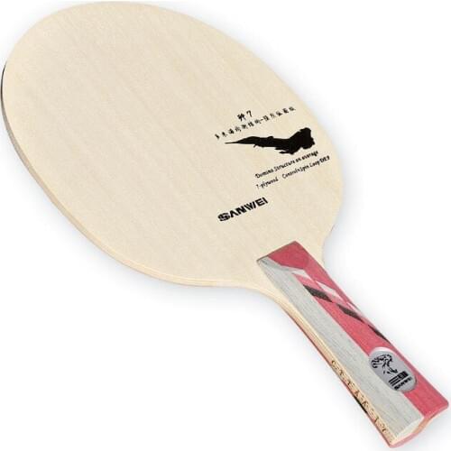 SANWEI J7 7 wood domino structure Professional Table Tennis Blade/ ping pong blade/ table tennis bat strong spin