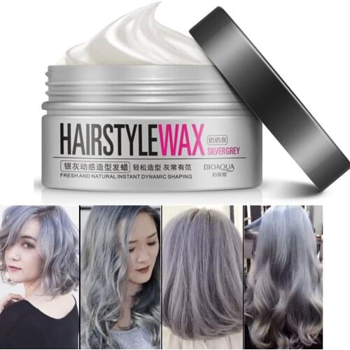 Silver Grey Wax Mud Water Gel Hair Modelling Product Dynamic Modelling Hair Pomade Stereotypes Mens And Womens Hair Clay Wax