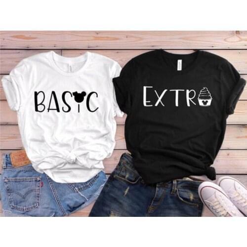 Skuggnas New Arrival Basic Extra Shirt Best Friends T-shirt Best Friend Gift BFF Shirt Short Sleeve Fashion bff t shirts