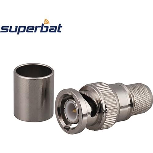 Superbat BNC Crimp Plug RF Coaxial Connector for Cable LMR400 RG8 RG213 RG214 RG165 7D-FB