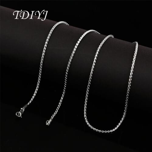 TDIYJ Top Sale 1.8MM*60CM Stainless Steel Snake Chain Necklace for My Coin Holder Pendants 10Pcs