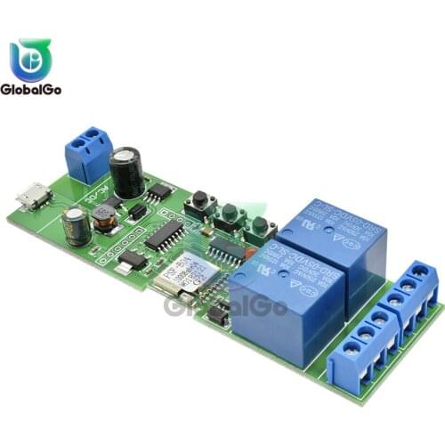 USB DC5V/7-32V Smart Wifi Universal Relay Switch Module 2CH Wireless Switch Timer For Phone Remote Control Relay