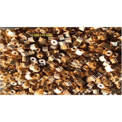 0.25M 14T 14 teeth Machinery Mini metal copper hole 1.5 mm tight fit