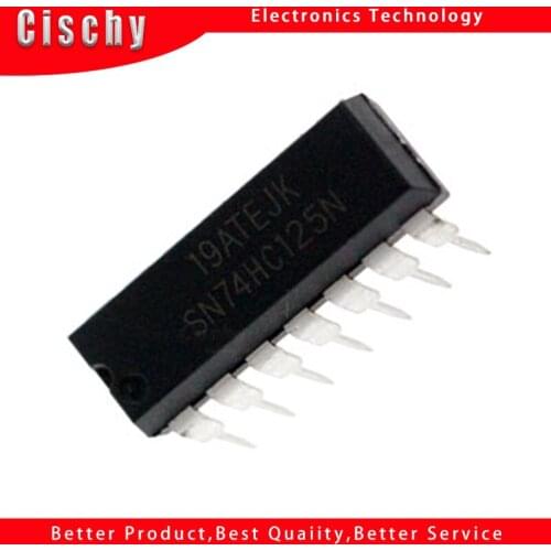 10PCS SN74HC125N DIP14 SN74HC125 DIP 74HC125N 74HC125 DIP-14 MC74HC125AN HD74HC125P TC74HC125AP