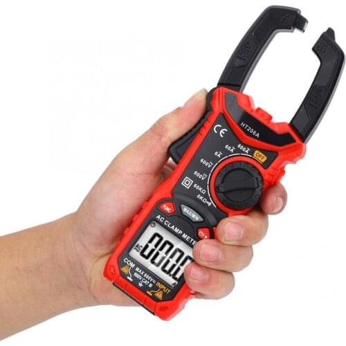 193*73*34mm HT206 AC/DC Mini Digital Clamp Meter For Measuring Voltage AC Current Resistance