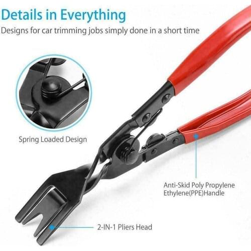 2pcs Car Door Card Panel Trim Clip Removal Uphostery Pry Bar Kit Upholstery Remover With Removal Pliers