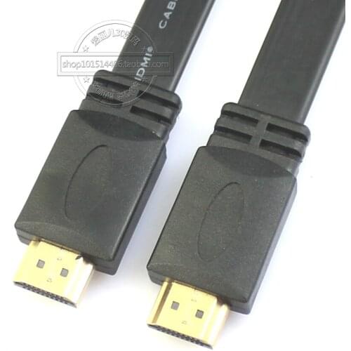 30 cm Flat gold-plated HDMI line HDMI hd line mouth HDMI hd video line