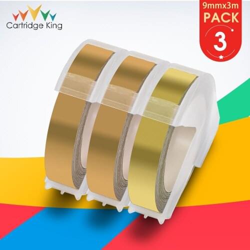 3PK for Dymo Embossing 3D Labeling Tapes 9mm Pink for DYMO 1610 12965 1880 1540 Motex E101 Label Maker DIY Label Printer Ribbon