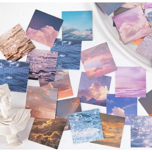 45pcs Fashion Colorful Story Washi Tape Basic Color Paper Washi Tape Adhesive Tape DIY Decorative Label Stationery Tapes