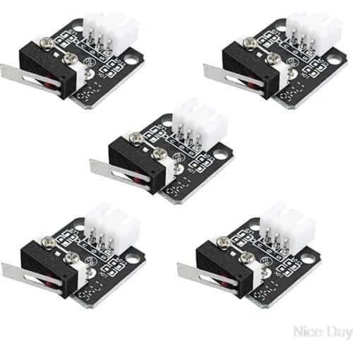 5Pcs 3D Printer X/Y/Z Axis End Stop Limit Switch 3Pin N/O N/C Control Easy to Use Micro Switch for CR-10 Series My29 20