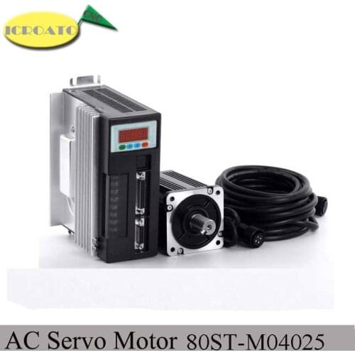 80ST-M04025 Servo System Kit 1000W AC Servo Motor + 4N.M 2500RPM 1KW Motor +Single-Phase Match Driver AASD-20A+3M Cable