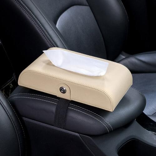 Car drawer box creative car armrest box tissue box car elastic band fixed surface paper box gift wholesale