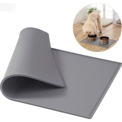 Large Pet Mats Dog Feeding Placemat Eating Drinking Cat Food Pad Cushion Silicone Waterproof Anti-Skid Car Seat Cover