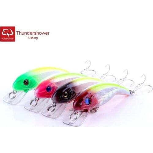 Big Sale 4pcs New Minnow Lure Artificial Luminous Fishing Lure 3D Fish Eye Hard Plastic Swimbait Simulation Fake Bait 7.6cm 5.9g