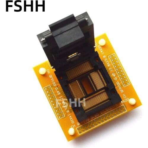 CH-QFP100-0.65 Adapter TQFP100 QFP100 IC Adapter TQFP100 QFP100 LQFP100 Test Socket 0.65mm Pitch IC51-1004-814 socket