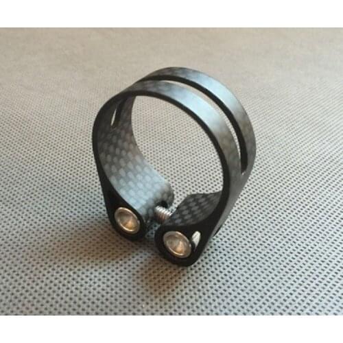Perfect! 3K Matte Carbon Fiber 14g Mountain Bike Seatpost Clamp MTB Road Bicycle Seat post Clamp 34.9mm 31.8mm