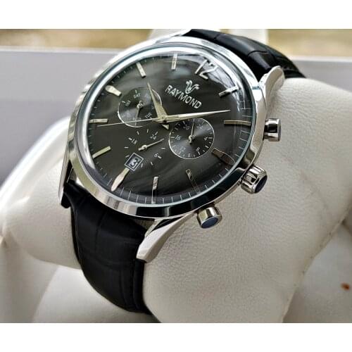 Raymond Swiss Bombe Glass Silver Black Classic Men 'S Wristwatch Classic Stylish Model Europe America Fashion Watches Swiss Watches