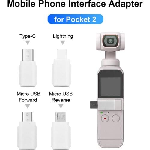 Micro USB for DJI Osmo Pocket 2 TYPE-C IOS Smartphone Adapter Phone Data Connector Interface Handheld Gimbal Camera Accessories