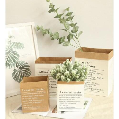 Mini A Brown Paper Bag Double Thickening Paper Vase