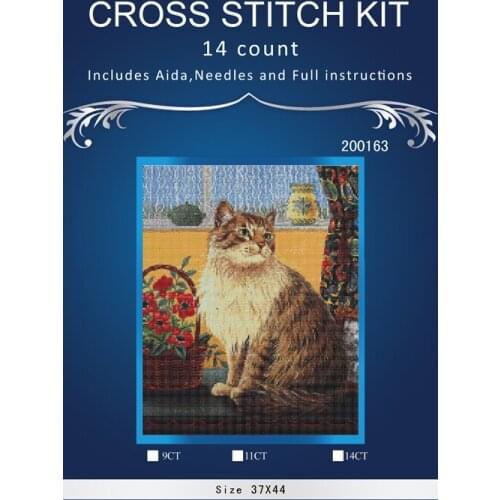 Lovely cats ,Counted Cross Stitch 14CT Cross Stitch Sets Wholesale cartoon Cross-stitch Kits Embroidery Needlework