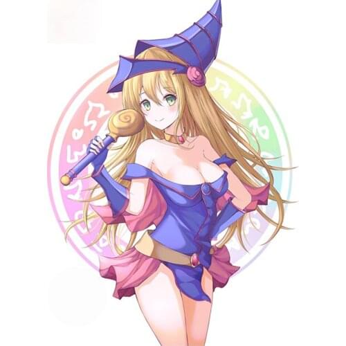 Personality Dark Magician Girl Yu-Gi-Oh Anime Car Accessories Stickers Waterproof Bumper Decal Car Styling Apply To Car Window