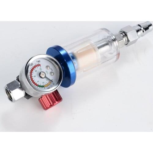 Pressure Regulating Valve Paint Spray Gun Air Pressure Adjustment Filter Oil Water Separator G1/4 Thread 0-140psi 0-10bar